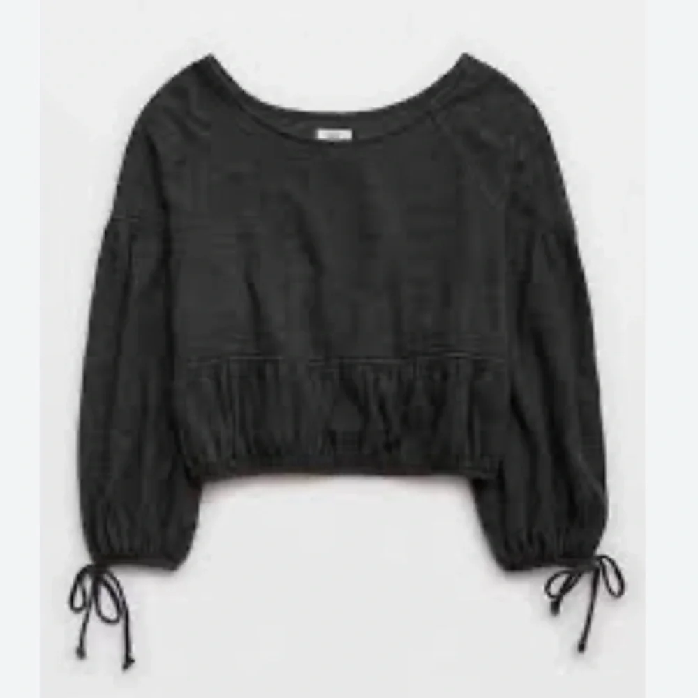 Aerie Endless Summer Crew sweatshirt grey size small oversized NWT - Picture 2 of 9